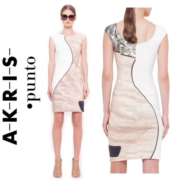 AKRIS PUNTO 2015 Fall Print Sleeveless Wear Sz 8 C - Picture 1 of 12
